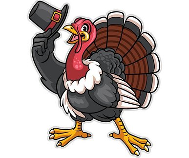 turkey-cartoon-character-hold-the-hat-vector